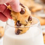 Tried and True Chocolate Chip Cookies milk dunk