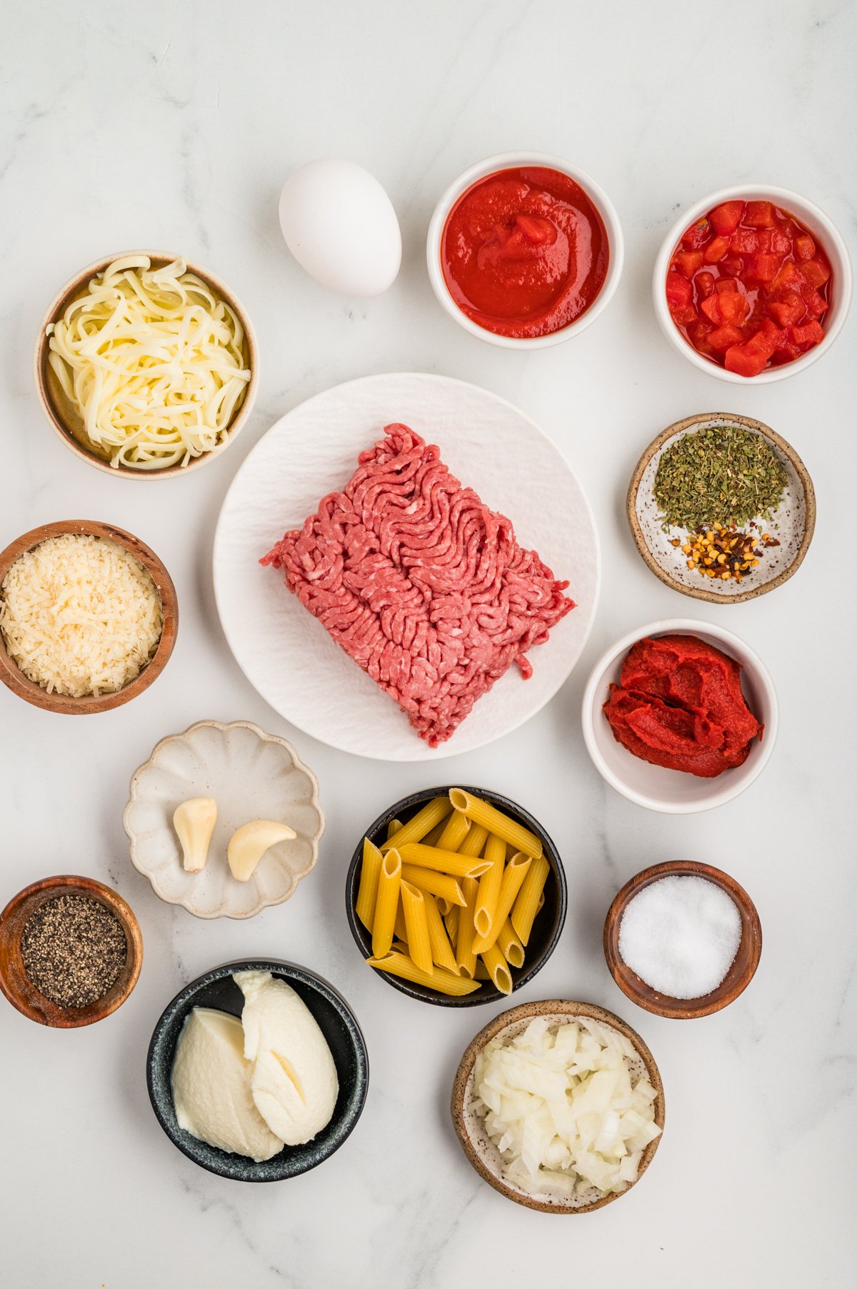 Ingredients for lazy lasagna.