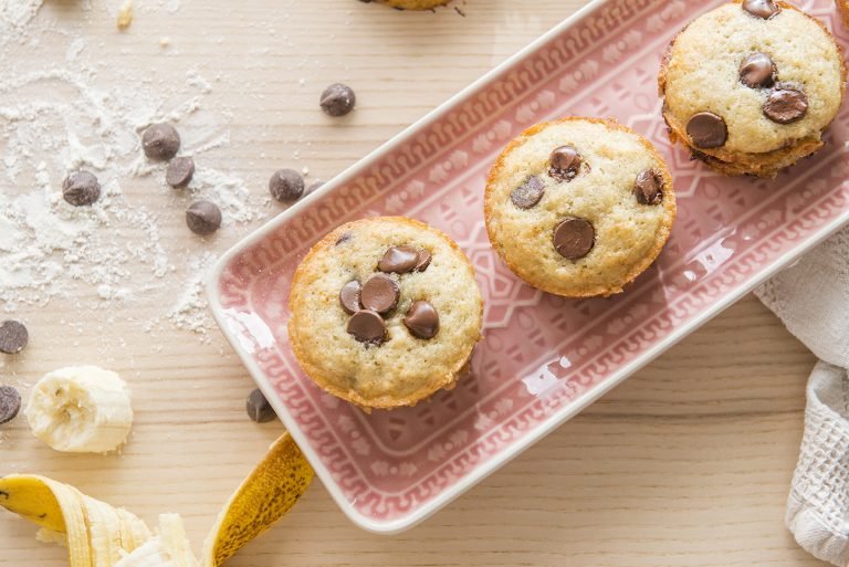 Chocolate Almond Banana Muffins