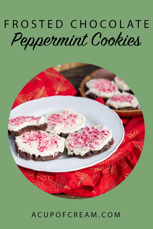 Frosted Chocolate Peppermint Cookies A Cup Of Cream