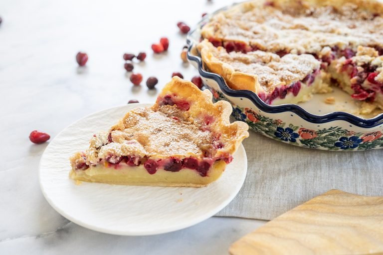 Cranberry Custard Pie (Only 1 Bowl!)