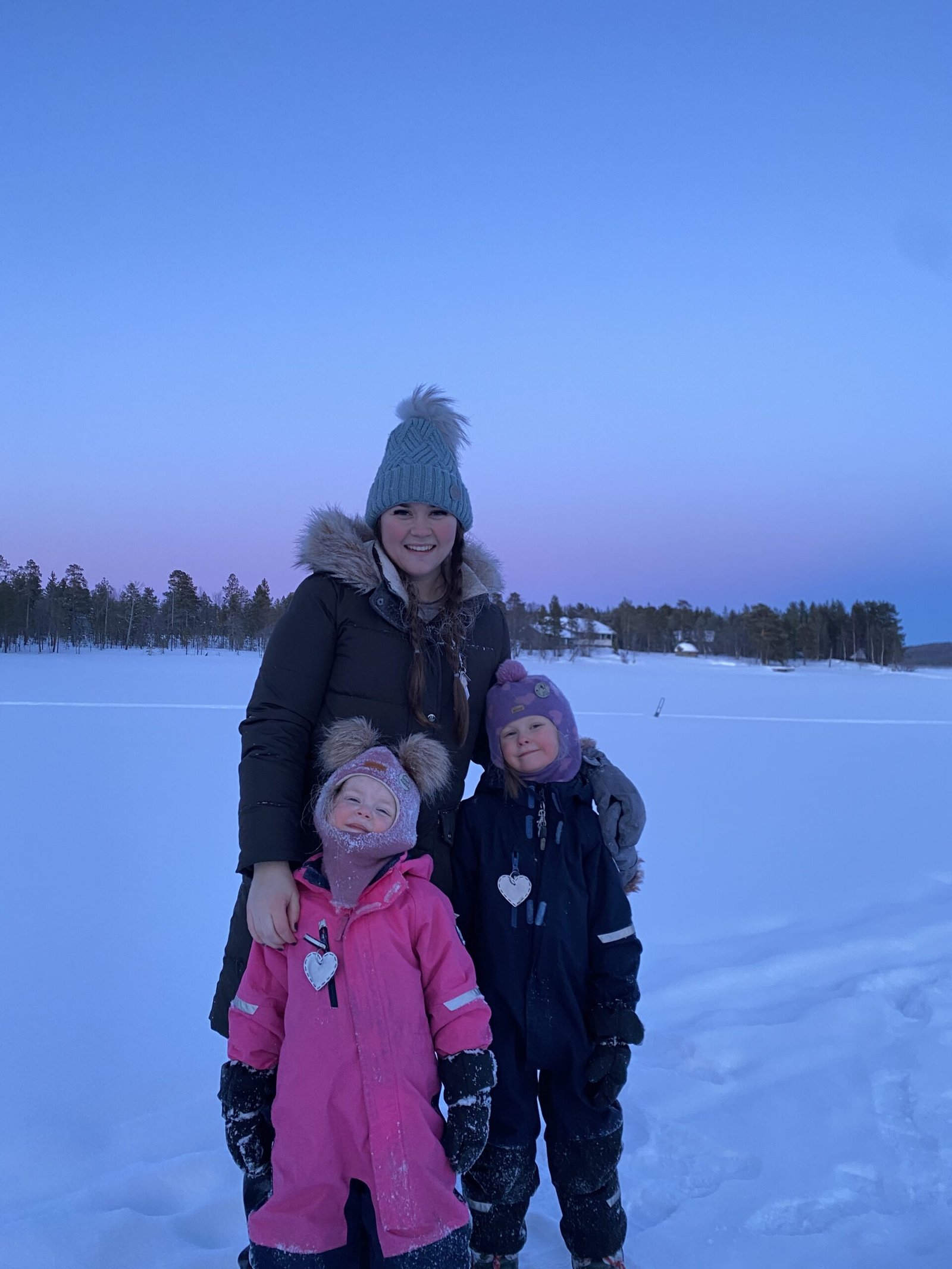 My family in Finland winter