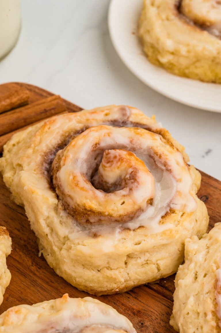 Biscuit Cinnamon Rolls (No Yeast & No Rising!)